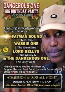 Wassie One Sound System South London Reggae DJ Tottenham