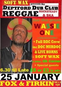 Wassie One Sound System Vinyl Reggae DJ Deptford