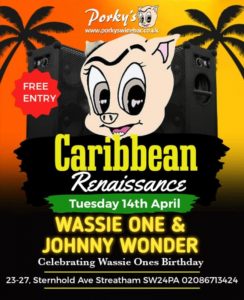 Wassie One Sound System Vinyl Reggae Porky's Streatham