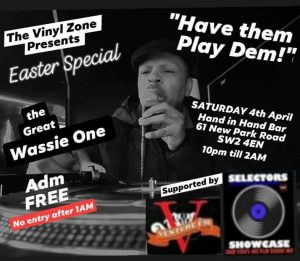 Wassie One Reggae Sound System Dance Vinyl DJ