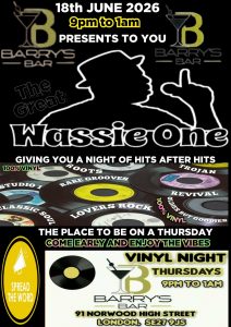 Wassie One Reggae Sound System Vinyl DJ South London
