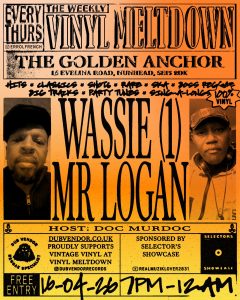 Wassie One Reggae DJ Vinyl Sound System South London Nunhead Vinyl Meltdown