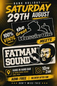 Wassie One SoundSystem Vinyl Reggae DJ South London