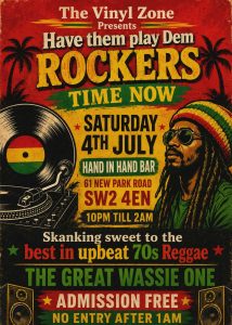 Wassie One Sound System Reggae DJ South London Brixton