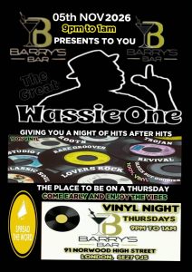 Wassie One Reggae Sound System vinyl DJ South London event dance