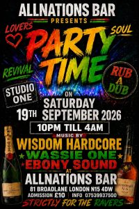 Wassie One Reggae Sound System Vinyl DJ palying OUt Dance South London